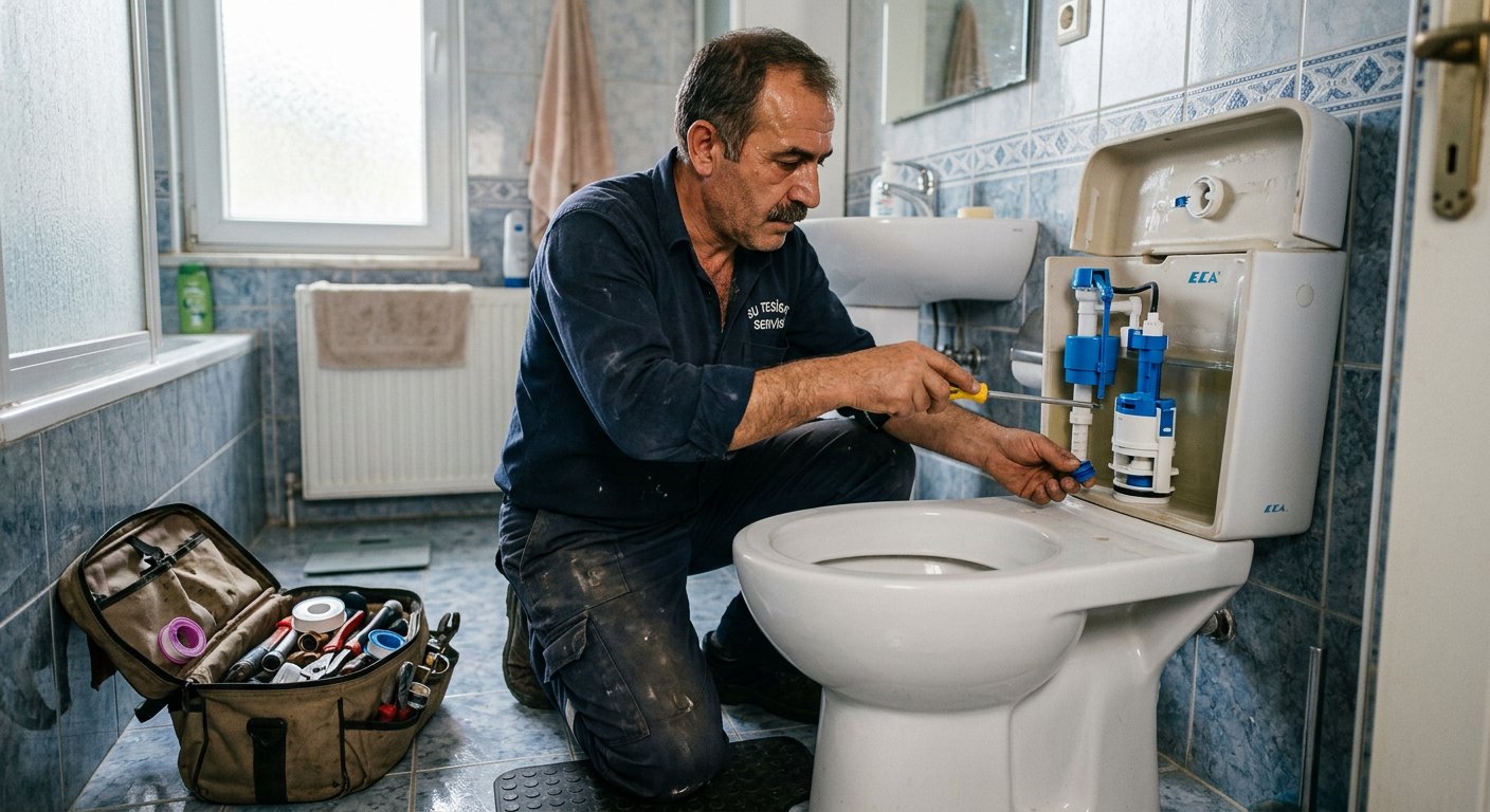 Klozet Rezervuar Tamiri usta çalışması